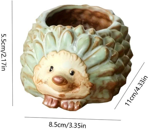 Ceramic Planter Pot Hedgehog Succulent Planter,Ceramic Animal Planter, Succulent Pots Cactus Pot for Office Home Desktop,Flower Pot Gifts for Plan...