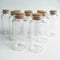 10Pcs 30x80mm(1.18x3.14inches) 40ml Mini Small Clear Wishing Bottle Glass Vial with Cork Stoppers Small Glass Bottles for Wedding favors...