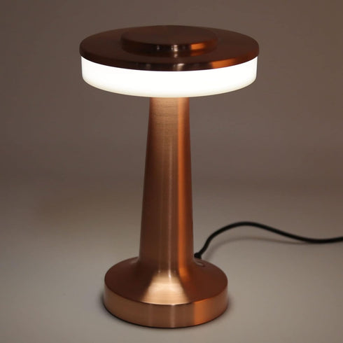 ASHATA Portable LED Retro Touch Control, Modern Table Lamps, 3 Levels Color Temperature Rechargeable Night Light for Hotel Home (Copper)...