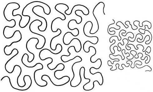 Stipple Meander - Edge to Edge Stencil, Continuous Line Template for Free Motion Quilting, Domestic Machine, Hand Quilting, Long-Arm Quilting (305...