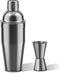 Cocktail Shaker with Double Measuring Jigger,18/8 Stainless Steel 24oz Martini Shaker Set,Drink Shaker Built-In Strainer,Bartender Kit. (Black)...