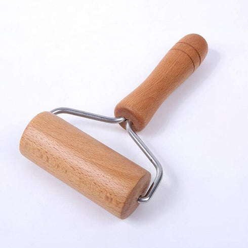 Lasenersm 1 Piece 9.5cm Wide Wooden Pastry Pizza Roller - Brayer Wooden Rolling Pin for Baking, Ceramic, 5D Diamond-Paint Art...