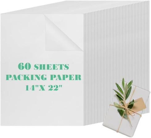 60 Sheets Packing Paper, 14" x 22" Packing Paper Sheets for Moving, Packing Paper for Moving, Newsprint Paper for Shipping, Box Filler, Wrapping, ...