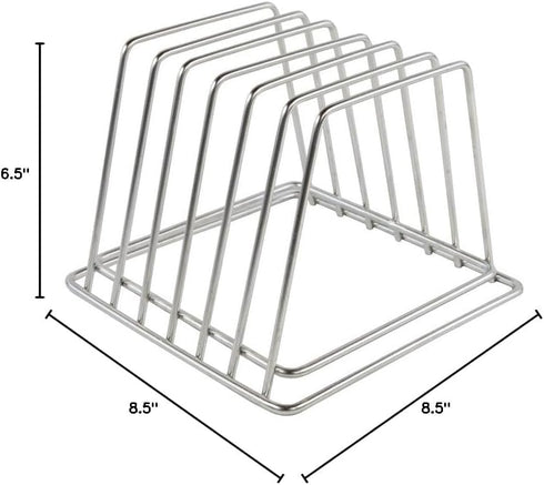 Thirteen Chefs Stainless Steel Cutting Board Rack - Holds 6 Boards up to 3/4" Wide - NSF Approved for Commercial Kitchens...