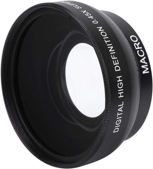 HD Wide Angle Lens with Macro Close-up Lens 0.45X Magnification High Definition Wide-Angle Lens Fits Any 49mm Diameter Lens...