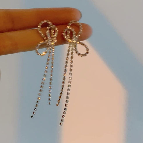bow earrings crystal earrings rhinestone bow earrings crystal bow earrings...