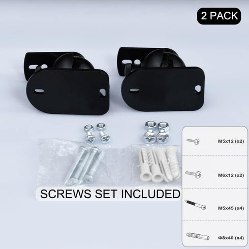 Speaker Wall Mount Brackets, Universal Mount for Surround Sound Speakers, Satellite Speaker Wall Mounting Brackets for Home Theater 2 Pack...