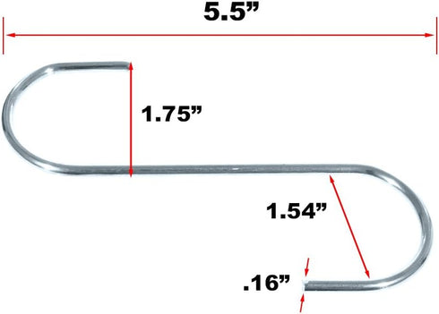S-Hooks for Hanging Wall Décor and Plants – 10 Pack of 1-3/4 inch S-Hooks, with an Overall Length of 5-1/2 Inches...