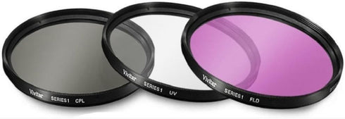 40.5mm Filter Kit (UV-CPL-FLD) for Sony Alpha ZV-E10, A5000, A5100, A6000, A6100, A6300, A6400, A6500, NEX-5TL, NEX-6 Camera with Sony 16-50mm, Al...