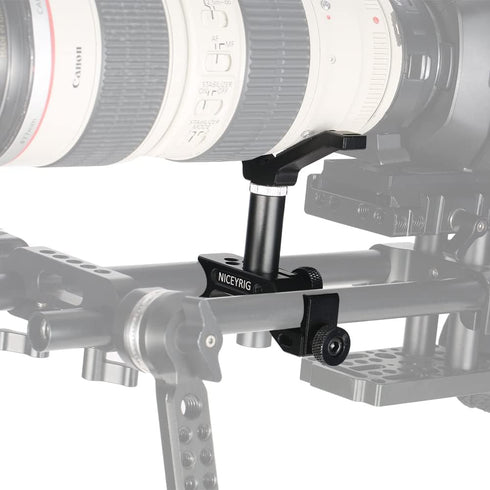NICEYRIG 15mm LWS Rod Lens Support Y-Bracket, 64mm Vertical Adjustment Applicable for Heavy Long Lens Diameter 50mm to 140mm - 475...