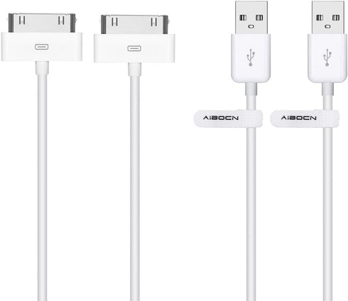 Aibocn MFi Certified 30 Pin Sync and Charge Dock Cable (New Packaging × 2 Pack)...