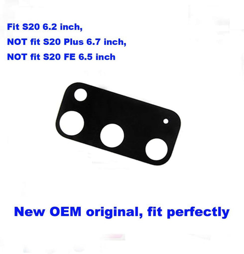 2pcs OEM Original Rear Camera Glass Lens Replacement for Samsung Glaxy S20 6.2 Inch with Adhesive Preinstalled with Repair Tools Kit...