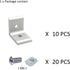 10Sets 10 Series 1" x 1" Aluminum Extrusion Profiles Corner 1010 Series Angle Bracket Connector with M6 T Slot Nuts Bolts for 1 Inch x 1 Inch Extr...