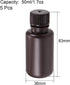 uxcell Plastic Lab Chemical Reagent Bottle 50ml/1.7oz Small Mouth Sample Sealing Liquid Storage Container Brown 5pcs...