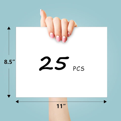 25 Sheets White Cardstock 8.5 x 11, 92lb/250gsm Card Stock Printer Paper, Thick Paper Cardstock Paper for Invitations, Cards Making, Office Printi...