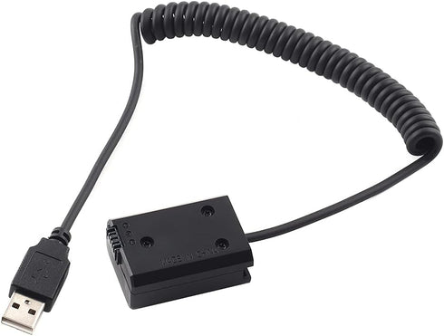 Full Decoded NP-FW50 Dummy Battery 5V 2A USB Power Adapter Spring Cable for Sony Mirrorless Camera Alpha A7 A7R A7S A7II A7RII A7SII A6500 A6400 A...