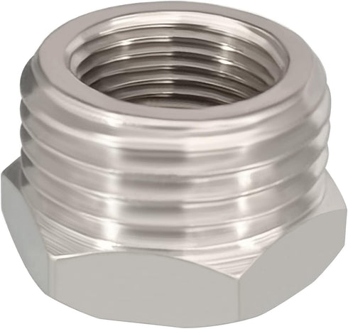Nickel Plated Brass Reducer Faucet Adapter G 1/2 Male to 3/8 Female Compression Hose Fitting Water Supply Line Adapter for Kitchen Bathroom Plumbi...