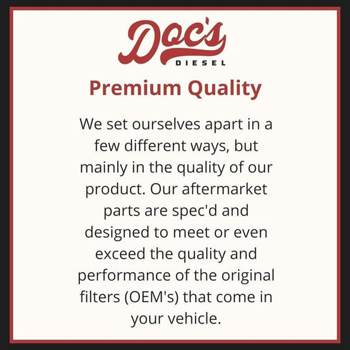 Doc's Diesel Oil Filter D11715 | Compatible with Chevrolet/GMC 3.0L Duramax 2020+ | Replaces PF66...