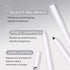 2 Pcs Black + White Eyeliner Pencil, Professional Mechanical Eyeliner Pencil, Eye Brightener, Color Stay Eye Makeup with Built-in Sharpener, Water...