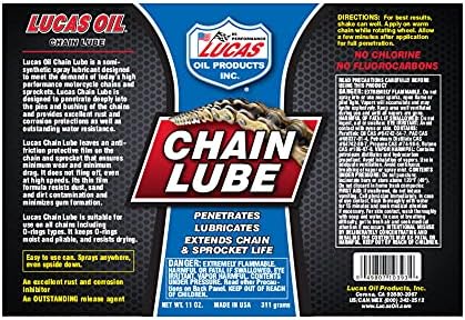 Lucas Oil 10393 Chain Lube Aerosol - 11 Ounce...