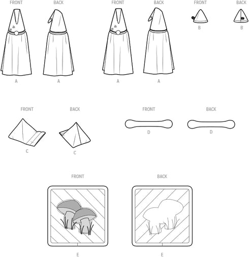 Simplicity Gnome Dish Towel and Potholders Kitchen Accessories Sewing Pattern Packet, Design Code S9878, One Size, Multicolor...