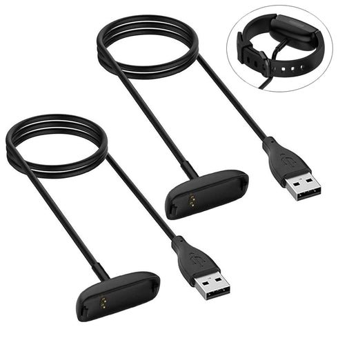 Threeeggs 2 Pack Charger for Fitbit Inspire 2 USB Charging Cable Dock Cord 3.3 ft / 100cm...