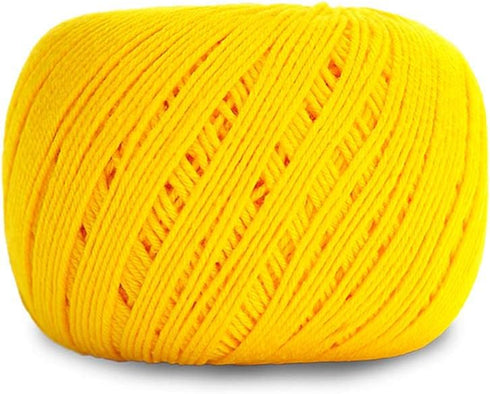 Circulo Amigurumi Yarn, 100% Mercerized Brazilian Virgin Cotton - Cotton Yarn for Crocheting and Knitting, Soft Yarn, Yellow Yarn Art - Sport Weig...