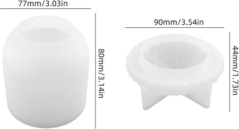 2pcs/Set Pinecone silicone molds, resin jar molds with lids, epoxy resin molds for DIY jewelry storage boxes, candle holders, candy boxes, epoxy r...