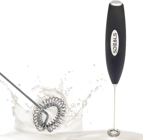 Milk Frother. Electric Mixer and Whisk for Coffee Drinks, Protein Shakes, Teas, Eggs and Sauces. Handheld Cafe Foamer and Mixer...