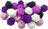 50pcs Purple Series Silicone Hexagon Beads 14mm Silicone Pearl Geometric Polygon Beads for Keychain Jewelry DIY Beading Mom Necklace...