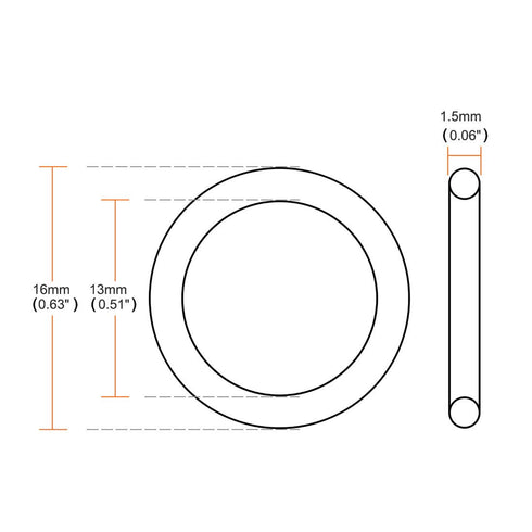 uxcell Silicone O-Rings, 16mm OD 13mm ID 1.5mm Width VMQ Seal Gasket for Compressor Valves Pipe Repair, White, Pack of 30...