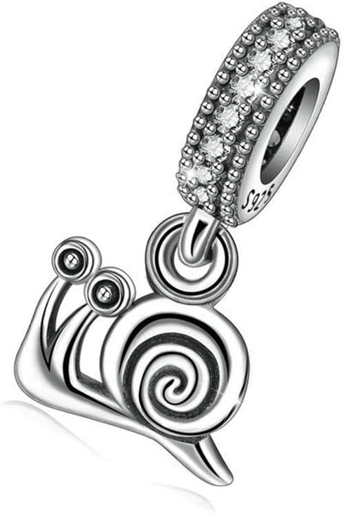 Snail Charm 925 Sterling Silver Animal Charm Lucky Charm Love Charm Anniversary Charm for Pandora Charm Bracelet...