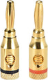 uxcell® Gold 4mm Plated Banana Connector Open Screw Type 10Pcs for Speaker Wire Home Theater...