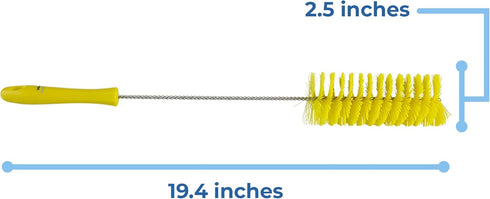Vikan, Yellow Tube Brush,2.4",PP/PBT, 5370...