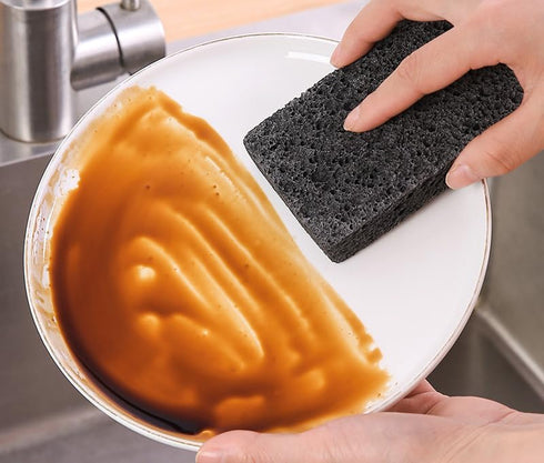12 - Pack Non-Scratch Scrub Sponges - Sponges for Dishes and Washing Dishes, Cleaning Sponges for Kitchen Home and More?Black?...