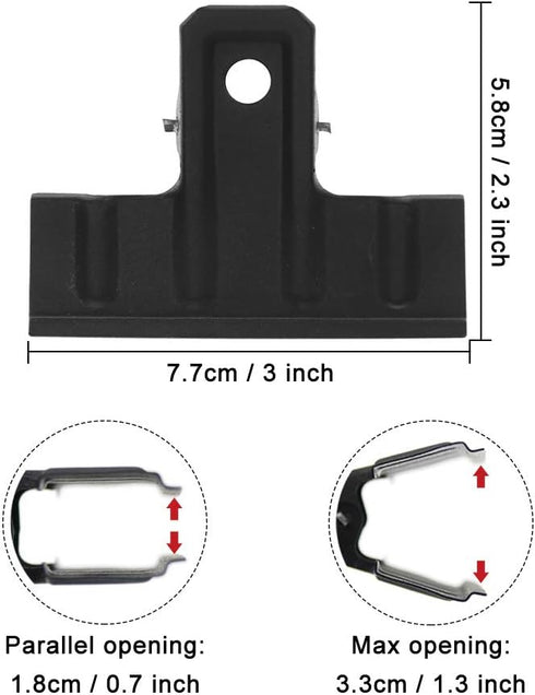 Coideal Black Large Bull Clips Thickened, 10 Pcs 3 Inch Long Metal Binder Paper Clip Clamps for Office Kitchen, Drawing Board, Art Crafts (77 mm)...