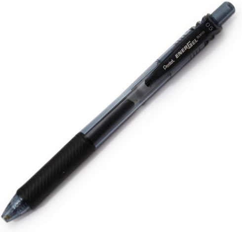 Pentel Knock Gel Ballpoint Pen Energel X, 0.5mm Needle Tip, Black Ink (BLN105-A)...