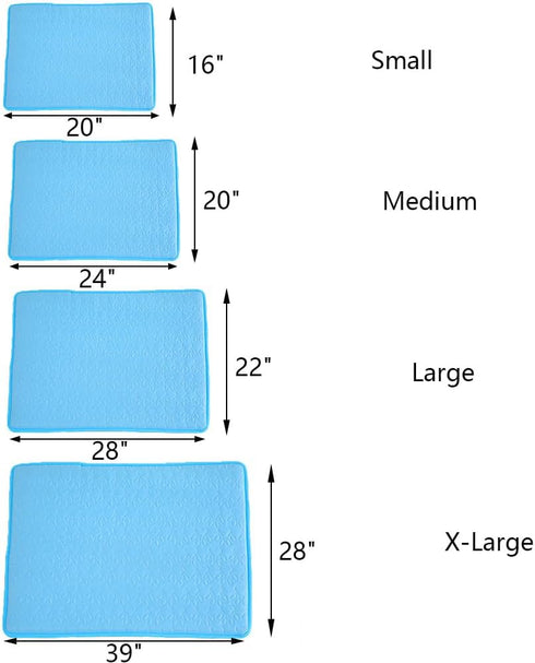 Dog Cooling Mat, Ice Silk Mat, Keep Pets Cool, Machine Washable Pet Cooling Pad for Beds, Kennels, Sofas, Beds, Floors, Car Seats-(28''×22''Large,...