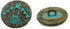 Bezelry 12 Pieces Aztec Thunderbird Metal Shank Buttons. 20mm (3/4 inch) (Green Patina Varnished)...