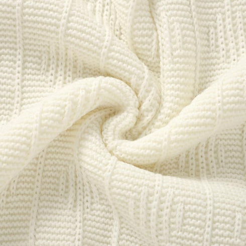 Baby Blanket Cozy Knit Soft Neutral Swaddling Receiving Baby Blankets for Boys Girls Newborn Infant Toddler White 40 x 30 inches...