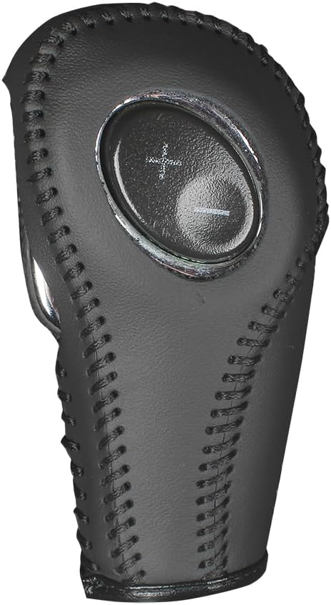 Auto Car Leather Gear Shift Knob Cover for 2011 2012 2013 2014 2015 2016 2017Buick Enclave Transit Accessories (Black line)...