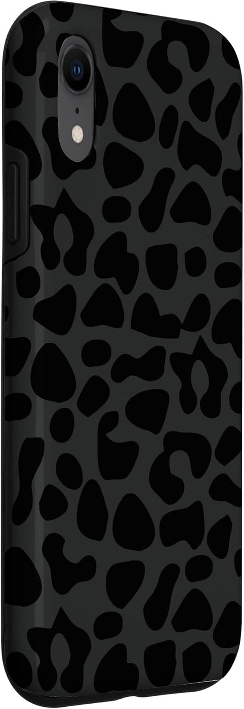 iPhone XR Black leopard print case for women cheetah protective phone Case...