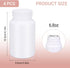 Empty Plastic Pill Bottle Medicine Bottles Reagent Chemical Container with Smooth Screw Lid For Liquid Solid Powder (200cc 4pack)...