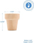 Small Wooden Flower Pot 1-9/16-inch x 1-1/2-inch, Pack of 24 Wood Craft Flower Planter to Paint, by Woodpeckers...