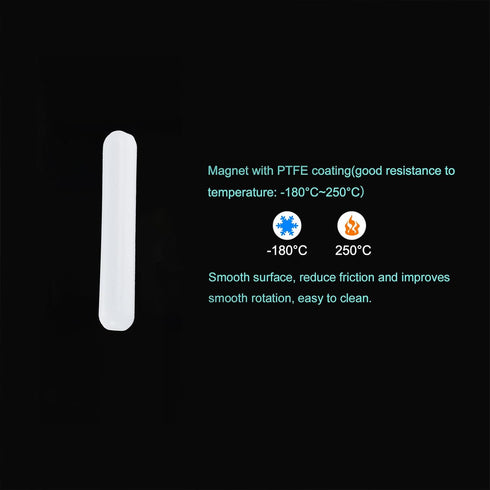 MECCANIXITY Magnetic Stirrer Mixer Stir Bar Rod 50mm(1.97") x8mm Cylinder Shape PTFE Coating Magnet White for Laboratory 6Pcs...