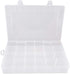 Diamond Embroidery Box Translucent Plastic Storage Organizer with 24 Mini Compartments Grids DIY Jewelry Bead Gem Container (White)...