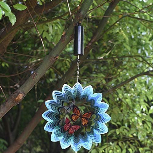 FENELY Wind Spinner Motor Battery Operated for Hanging Display Yard Black Wind Spinners Outdoor Sculptures - Load Capacity of 4 Pounds...
