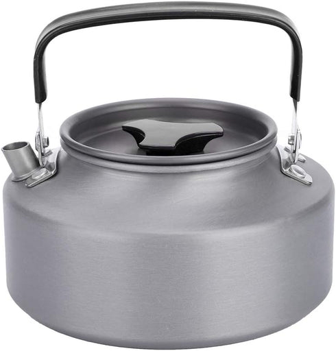 SH-RuiDu 1.1L Portable AluminumTeapot Coffee Tea Pot Kettle for Camping Hiking Kitchen Black Handle...