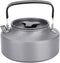SH-RuiDu 1.1L Portable AluminumTeapot Coffee Tea Pot Kettle for Camping Hiking Kitchen Black Handle...