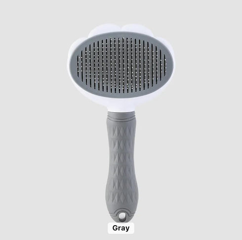 Pet Hair Brush for Small Dogs and Cats, Long Handle, Lightweight, Gray, grey...